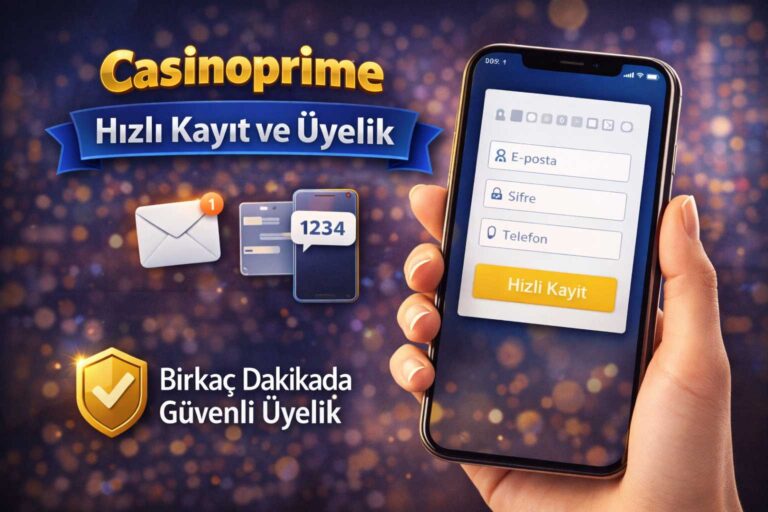 Casinoprime Hızlı Kayıt ve Üyelik