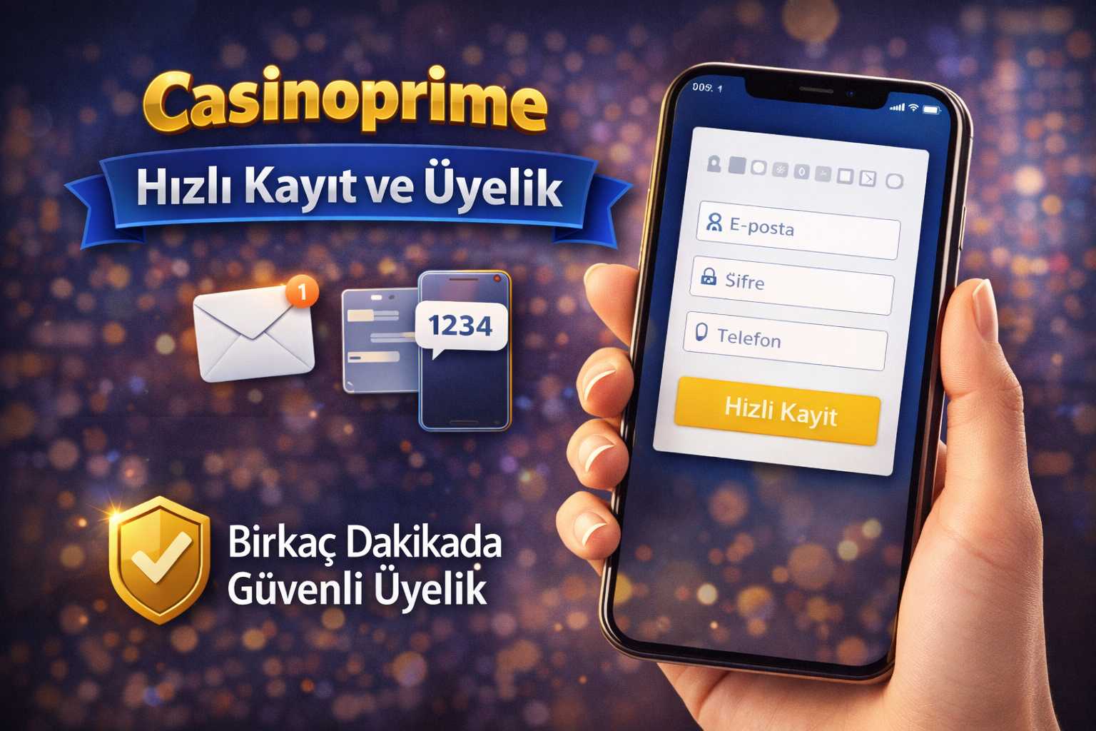 Casinoprime Hızlı Kayıt ve Üyelik